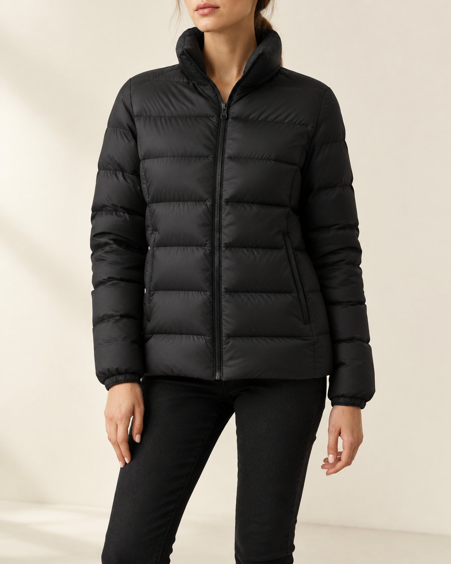 Nordvik Quilted Puffer Jacket in Ink Black